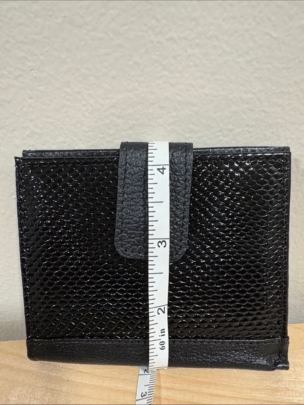 Black Textured Leather Wallet